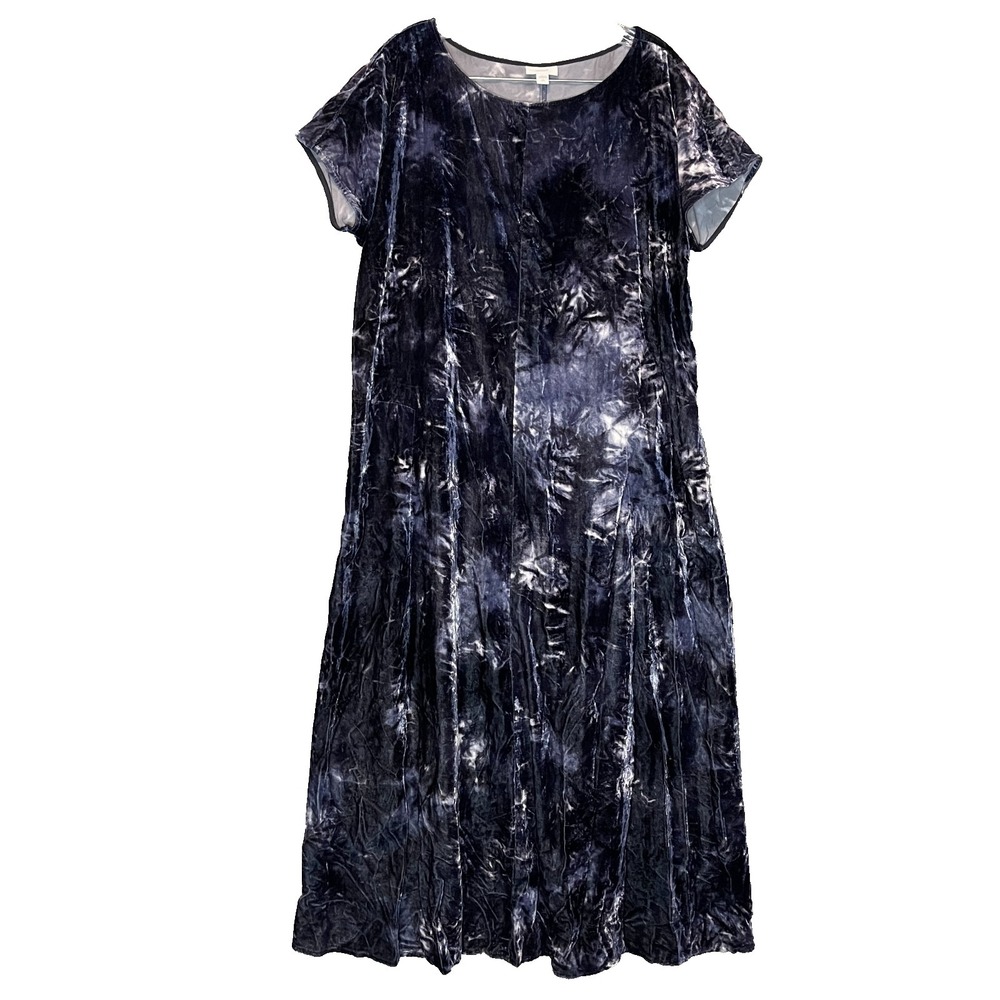 Pure Jill Women Crushed Velvet A Line Maxi Dress L Tall Whimsigoth Romantic Goth